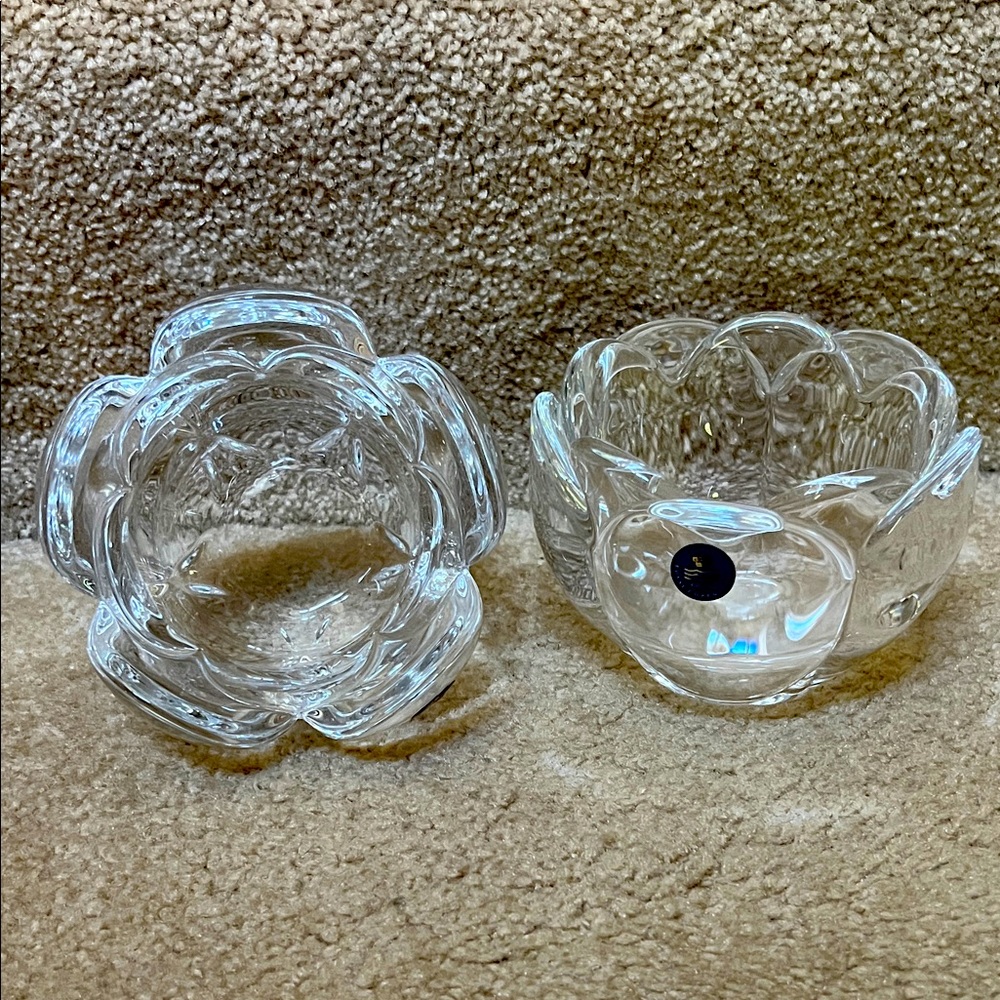Vintage Royal Copenhagen Clear Glass Votive Holders